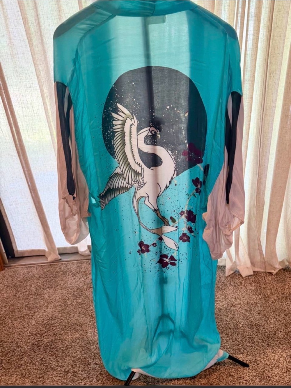 Free people moon dance rising sun maxi kimono sold out one size boho festival